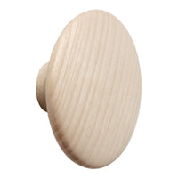 Light wooden cabinet knob with a smooth, round shape and subtle grain pattern, perfect for modern decor.