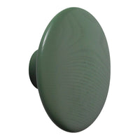 Green oval knob with a smooth finish and subtle wood grain pattern, ideal for modern home decor.