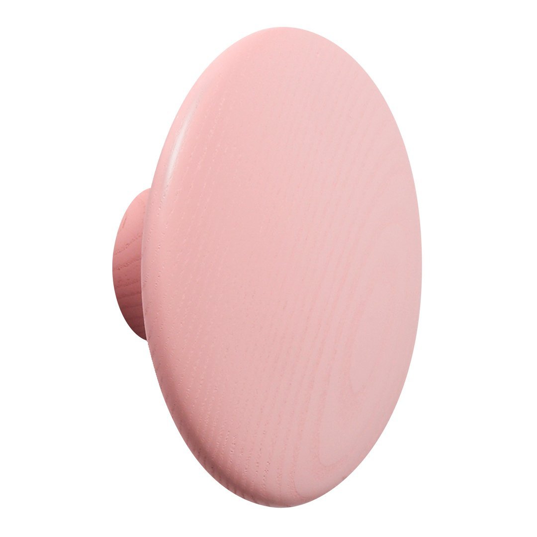 Round pink wall knob with a smooth surface, perfect for adding a pop of color to your decor.