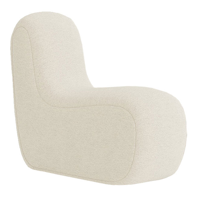 Light beige modern chair with a smooth, minimalist design and no visible patterns. Perfect for contemporary decor.