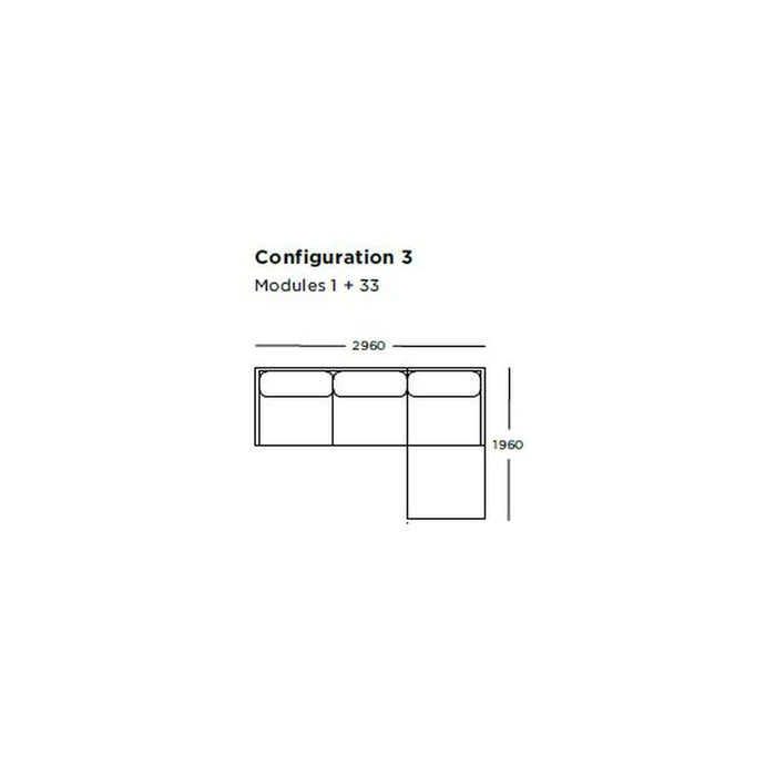 ALT text: "Sleek modular furniture design with clean lines, featuring neutral tones and a minimalist pattern."
