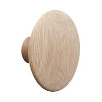 Natural wood oval wall knob in light beige with a smooth, non-patterned finish. Ideal for minimalist decor.