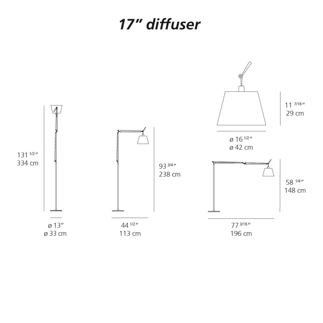 "Elegant 17” diffuser lamp with sleek lines, modern design, and minimalist style in muted tones."