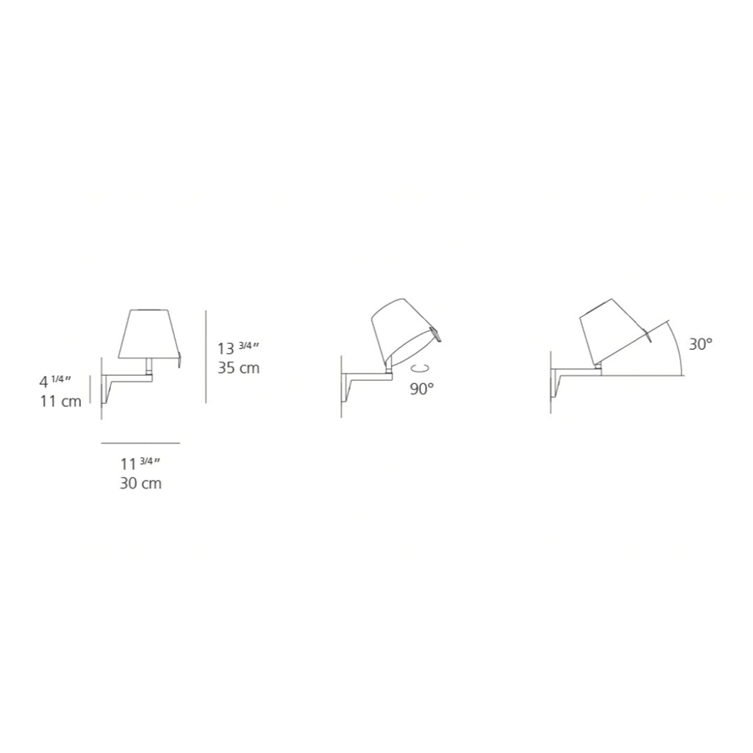 Sleek wall lamp design featuring a white shade and minimalist black outline, ideal for modern decor.