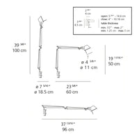 Adjustable lamp design in sleek silver finish with minimalistic lines, ideal for modern living spaces.