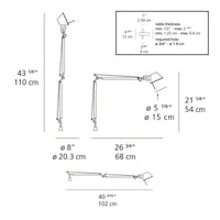 "Adjustable desk lamp in sleek matte black with modern silver accents and minimalist design."