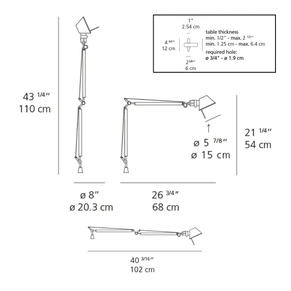 "Adjustable desk lamp in sleek matte black with modern silver accents and minimalist design."