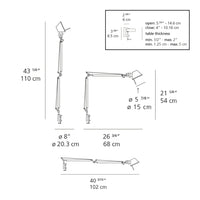 Sleek white lamp with adjustable arms, featuring minimalist design and soft, modern lines. Perfect for any workspace.
