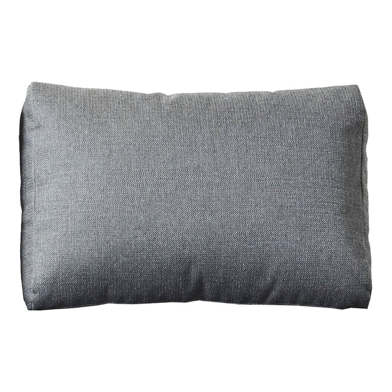 Gray textured pillow with a subtle heather pattern, perfect for modern decor.