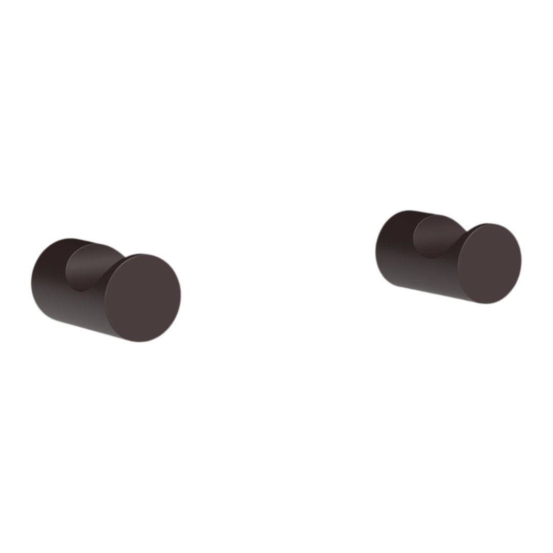 Matte brown round knobs with a sleek, modern design for stylish accents in home decor.