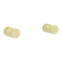 Light yellow round earrings with a smooth, minimalist design. Perfect for enhancing any outfit.