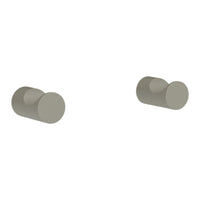 Light gray round wall hooks with a smooth, minimalist design, perfect for modern décor.