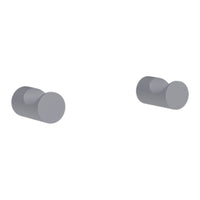 Gray round wall hooks with a smooth, modern finish, perfect for minimalist decor.