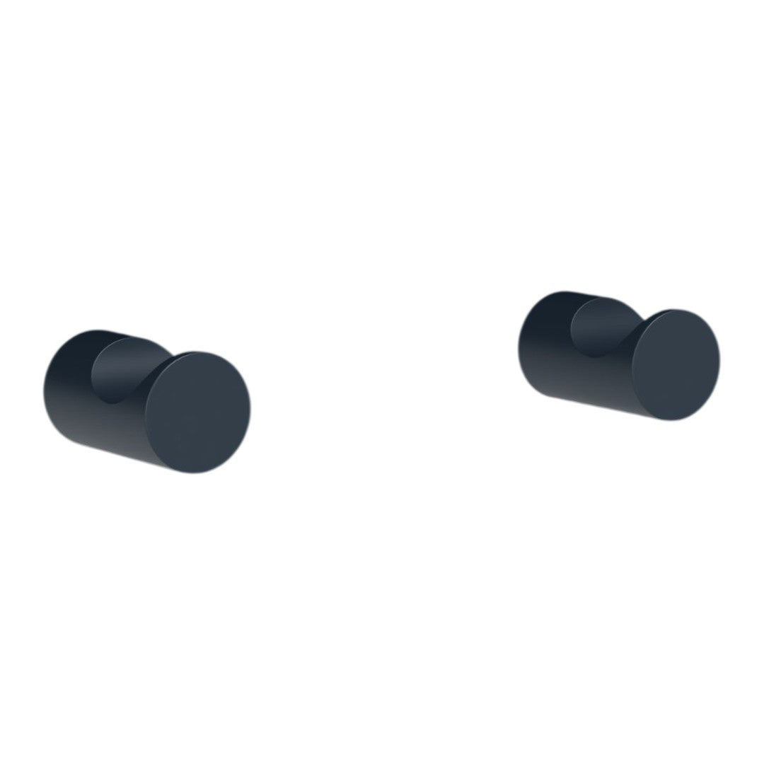 Sleek black round cabinet knobs, minimalist design, perfect for modern home decor.
