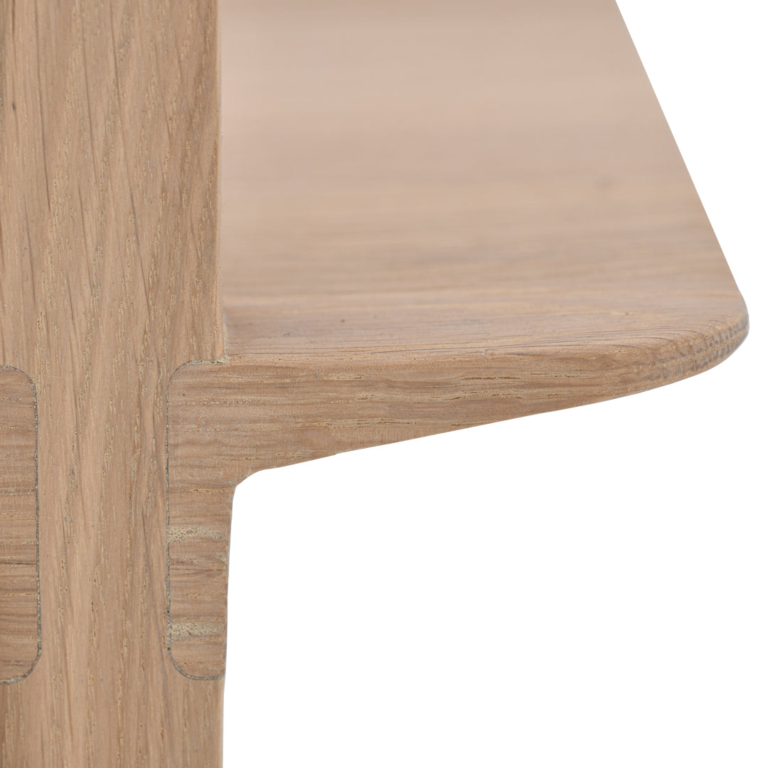 Light oak wood finish with smooth edges and natural grain pattern. Elegant and minimalist design.