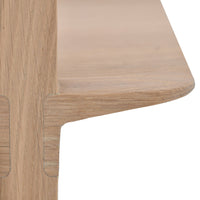 Light oak wood finish with smooth edges and natural grain pattern. Elegant and minimalist design.