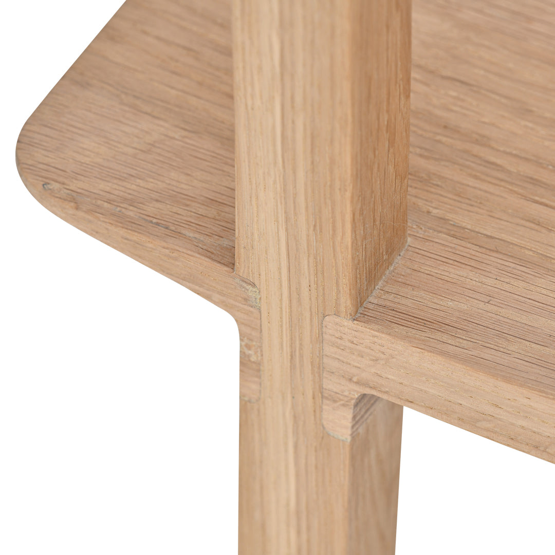 Light oak wood with smooth, minimalist design featuring subtle grain patterns and clean lines. Ideal for modern decor.
