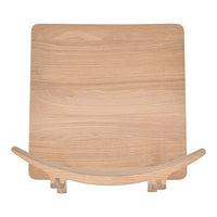 Light oak wood with a smooth, natural grain pattern, featuring a minimalist design and rounded edges.
