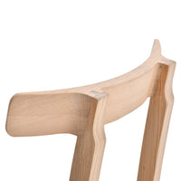 Natural wood chair frame with a smooth, light finish and subtle grain patterns. Elegant and modern design.