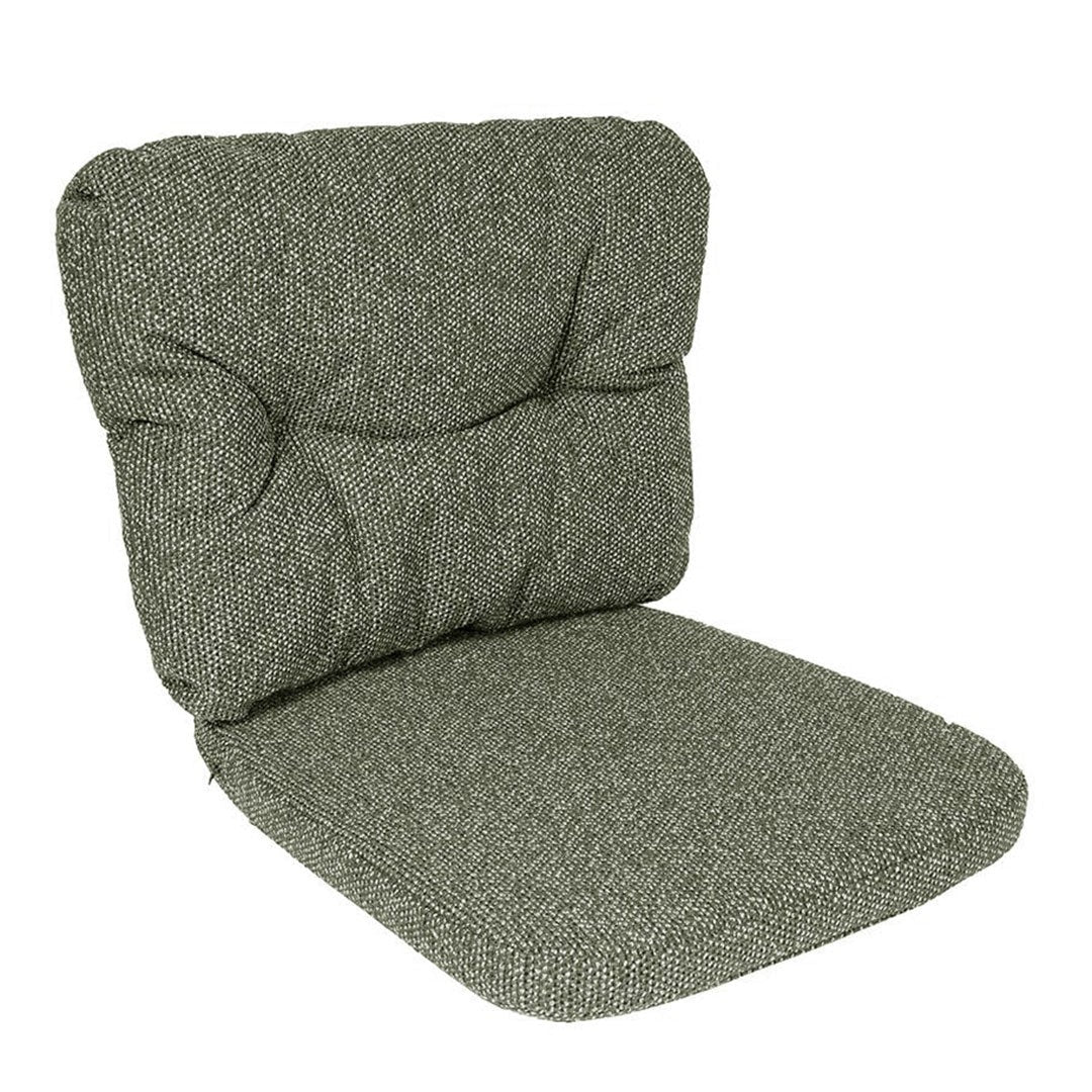 Textured green chair cushion with a subtle speckled pattern, perfect for indoor or outdoor seating.