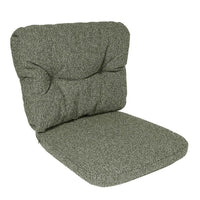 Textured green chair cushion with a subtle speckled pattern, perfect for indoor or outdoor seating.