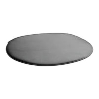 Round black cushion with a smooth, matte finish for added comfort and style. Perfect for seating or decor.