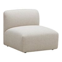 Beige upholstered accent chair with subtle textured pattern, perfect for modern interiors.