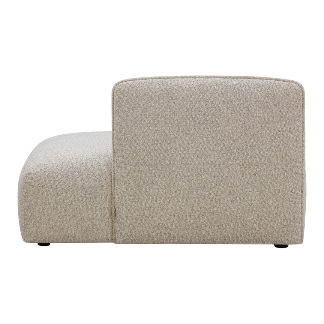 Beige textured sofa with a minimalist design and soft, subtle patterns perfect for modern interiors.