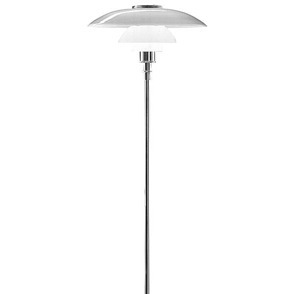 Sleek silver and frosted white modern lamp with a minimalist design and smooth finish. Perfect for contemporary decor.
