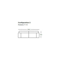 Modular sofa blueprint featuring a sleek, modern design with neutral tones and minimalistic lines.