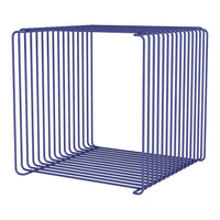 Vivid purple wire cube organizer with sleek linear design, perfect for modern and minimalistic decor.
