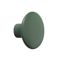 Matte green round knob with subtle wood grain pattern, ideal for modern home décor.