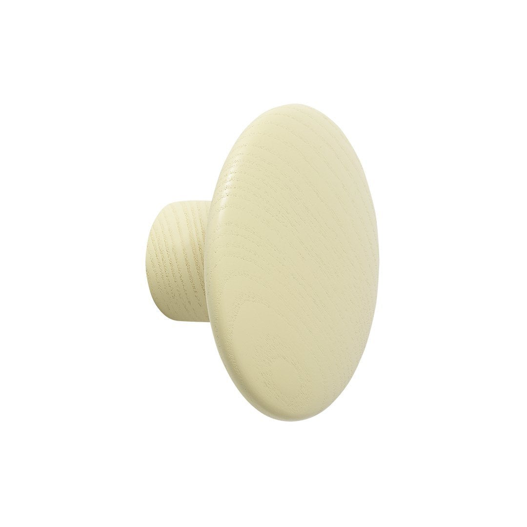 Cream-colored round knob with a smooth texture, perfect for a minimalist aesthetic.