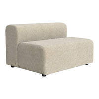Beige modular sofa with a smooth, minimalist design and soft texture. Ideal for modern living spaces.