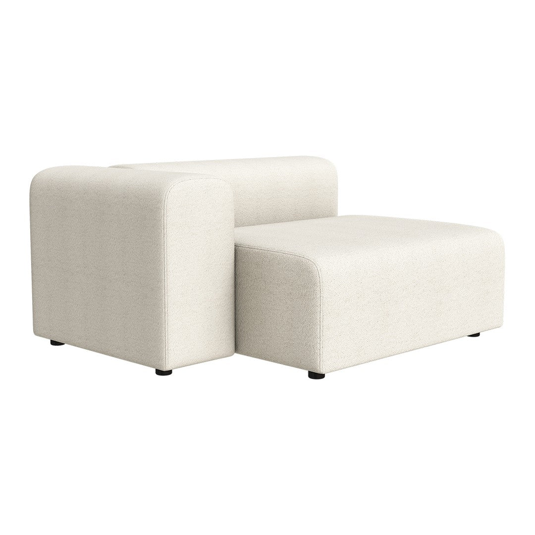 Beige modular sofa with smooth, modern lines and a minimalist design. Perfect for contemporary living spaces.