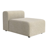 Light beige upholstered lounge chair with a modern, minimalist design and subtle texture. Perfect for stylish interiors.