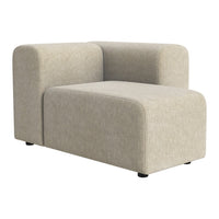 Light gray modular sofa section with a smooth, minimalistic texture and rounded edges. Ideal for modern interiors.