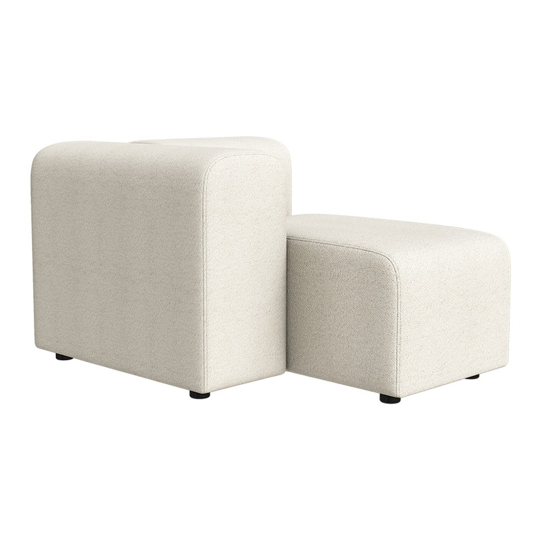 Luxurious cream-colored textured ottoman set with smooth, curved lines and a minimalist design. Perfect for modern decor.