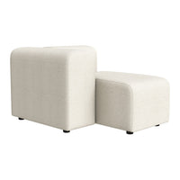 Luxurious cream-colored textured ottoman set with smooth, curved lines and a minimalist design. Perfect for modern decor.