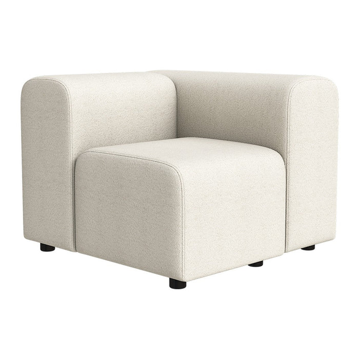 Neutral beige armchair with a modern, minimalistic design and soft, textured upholstery. Perfect for any decor.