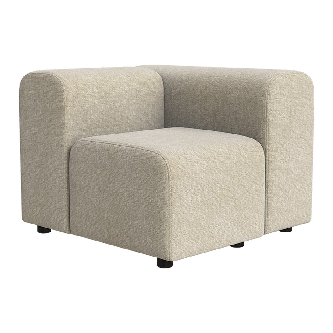 Light beige modular chair with smooth, minimalist design and soft texture, perfect for modern decor.