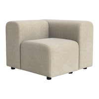 Light beige modular chair with smooth, minimalist design and soft texture, perfect for modern decor.