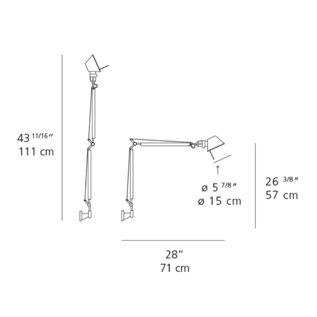 "Modern adjustable lamp featuring sleek silver finish and minimalist design, ideal for contemporary decor."