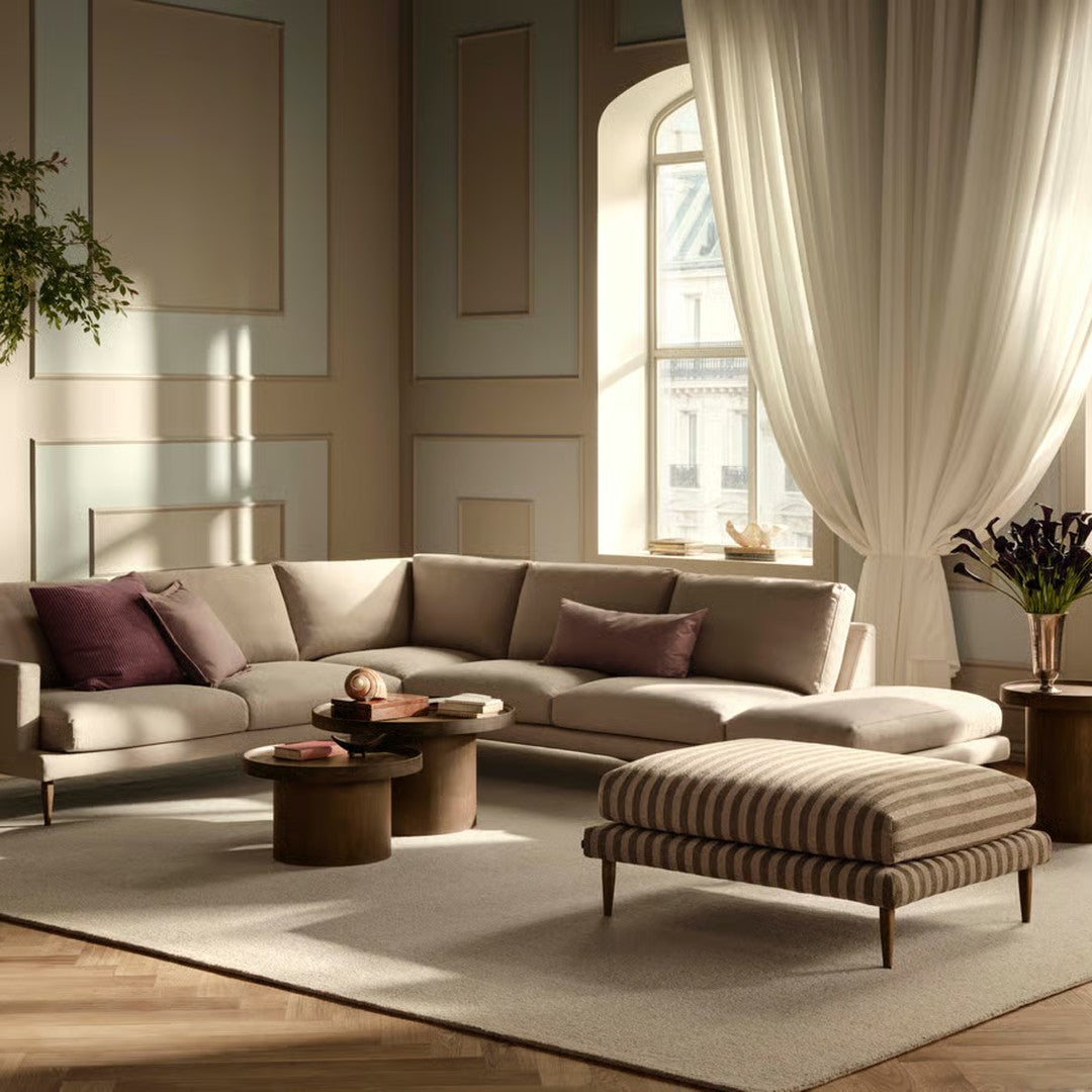 Veneda Slim 5-Seater Corner Sofa w/ Open End