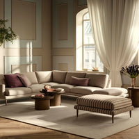 Veneda Slim 5-Seater Corner Sofa w/ Open End