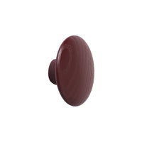 Deep maroon oval knob with a smooth, glossy finish and subtle wood-like texture. Perfect for modern decor.
